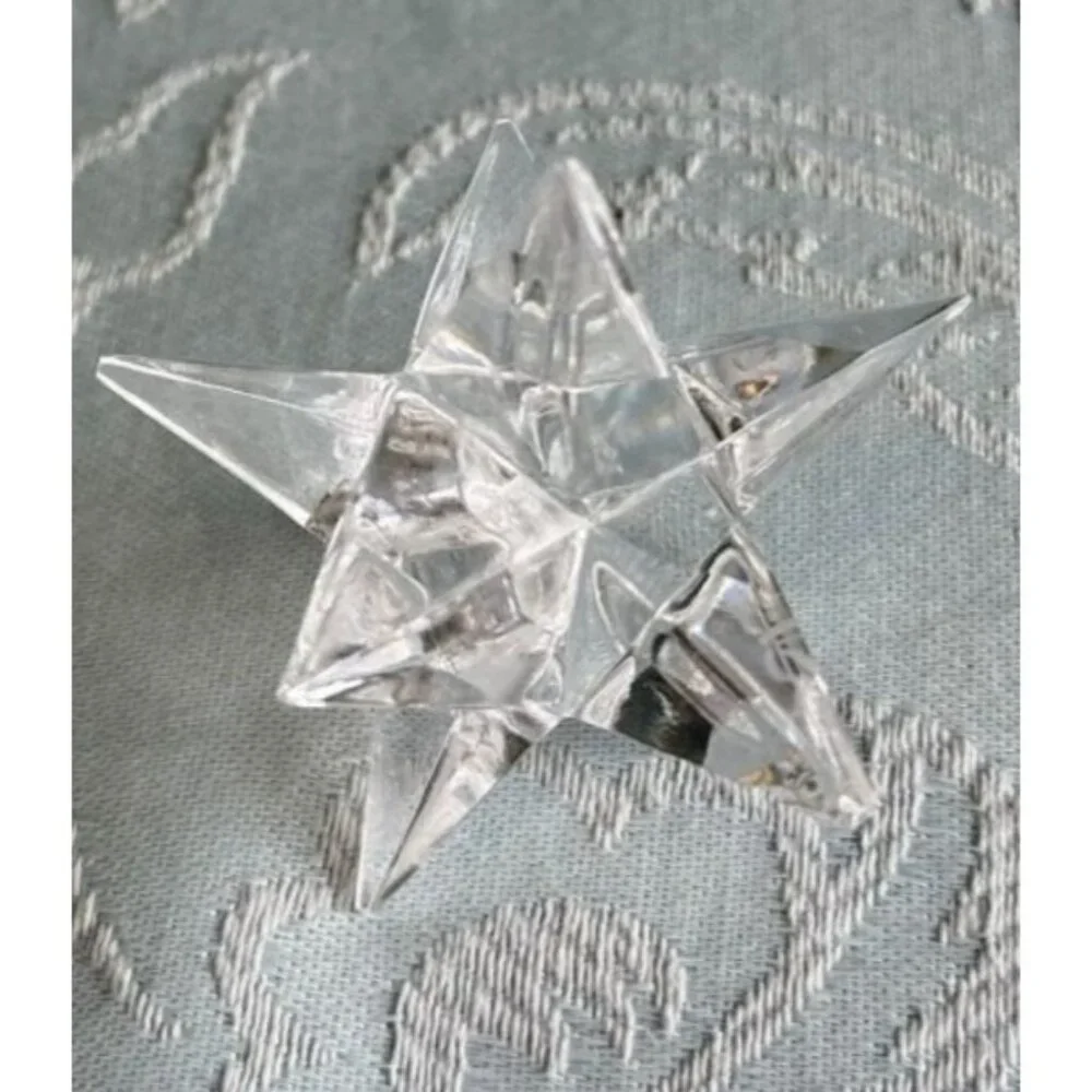 6 Vintage Candle Holders Rosenthal Star Etched 